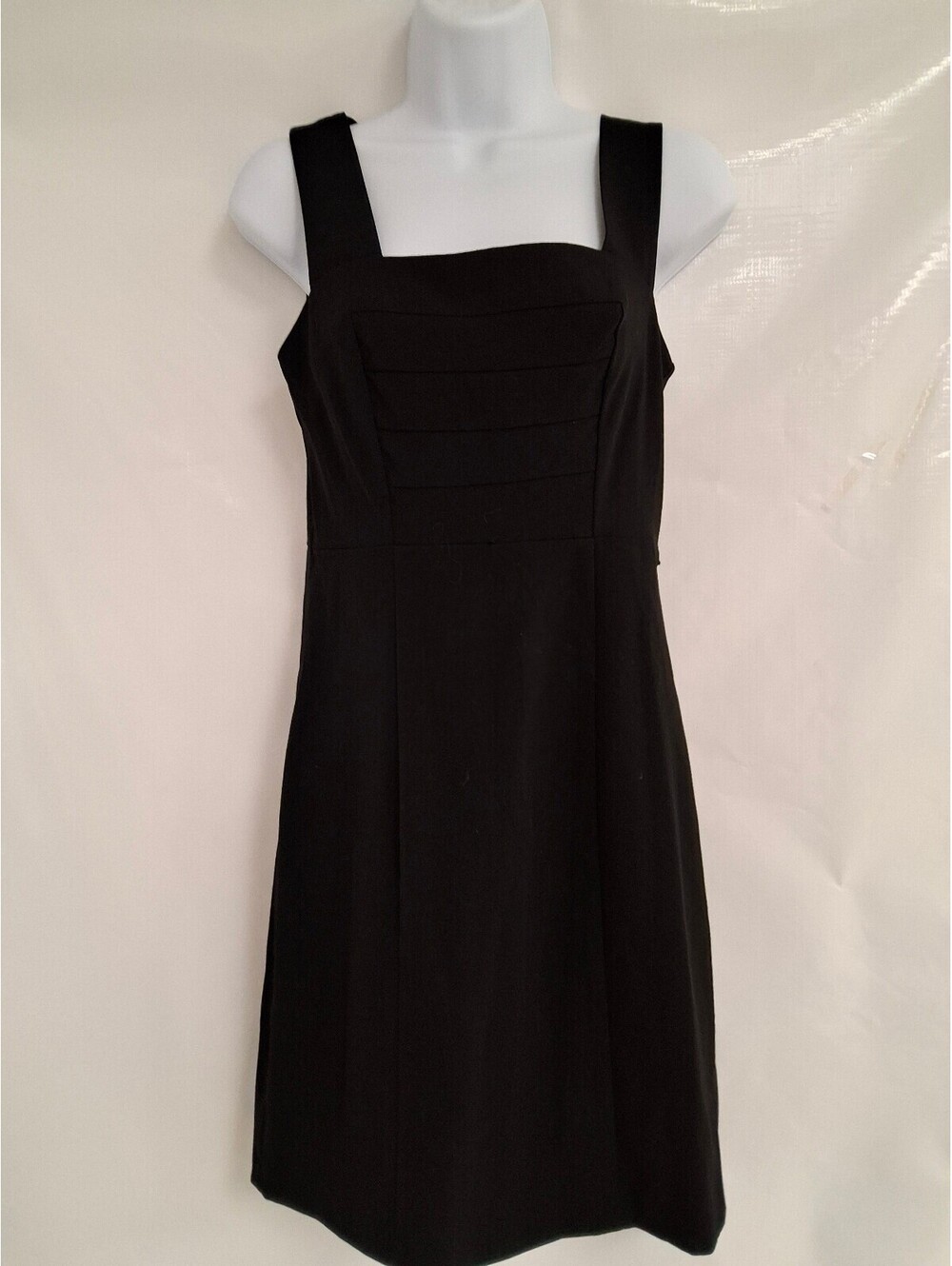 Classic BCX Black Sleeveless Pleated Front Dress Size 7, New with Tags
